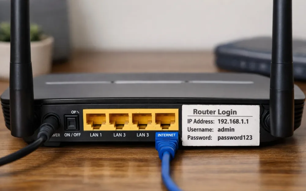 4 router back with credentials