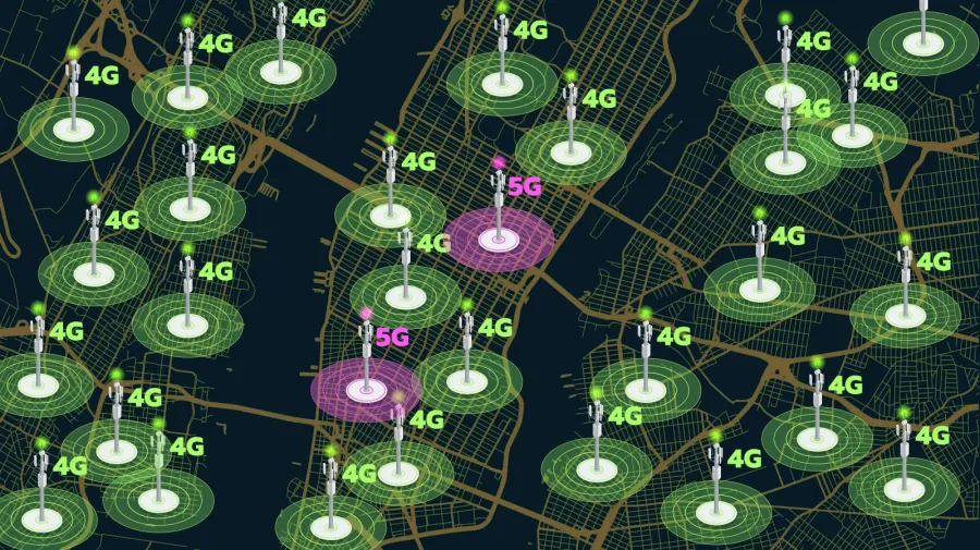 Extra   NY City map 5G 4G towers